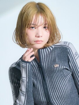 ラフィス ヘアー ハーバー 横浜店(La fith hair Harbor) 【La fith】ケアブリーチ×ハイトーンカラー×ワンカールボブ