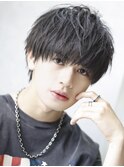【シャープショート×シャープパーマ】メンズヘアルーズマッシュ
