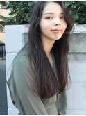 パツッとブラント感残る外国人風シンプルロングhair