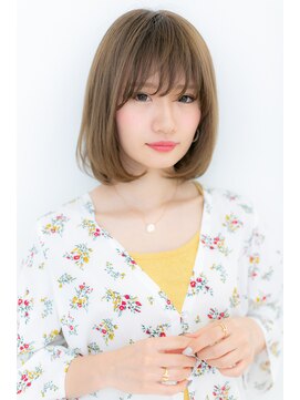 カバーヘア イヴ 戸頭店(COVER HAIR EVE) 外国人風ツヤ感前下がり小顔フェミニンボブZ戸頭10代20代30代