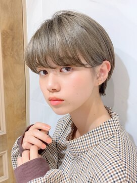 ラミ(L'ami) 【東 純平】小顔耳かけマッシュショート＋スモーキーグレージュ