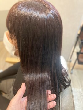 ジーナ 西荻窪(Zina) 小顔セミウェットウェーブピンクベージュハイライトカラー