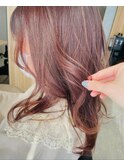 ◆ピンクベージュカラー【たまプラーザ髪質改善オージュア】