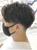 MEN'S HAIR  センターパート　ツイストスパイラル　コンマヘア