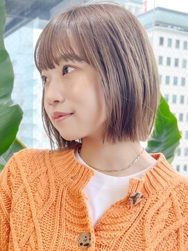 ロンドシエル 横浜(Lond ciel) 顔周り韓国ボブ前髪×ショコラアッシュ【横浜】
