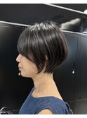 大人丸みショート/前髪あり/30代/40代/50代