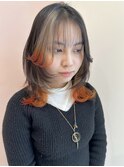 *レイヤーカットグラデーションカラーくびレイヤー
