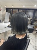 ハイライトカラーマチルダボブインナーグレージュ前髪