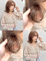 ロックス バイ マグ 松本(rocks BY MAG)&nbsp;ブリーチ無し透明感ダブルカラーミルクティーベージュ