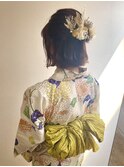 【ももこ】ハーフアップ(ボブ)×浴衣着付け