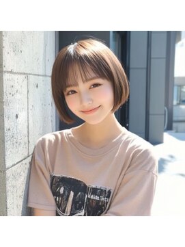 カグヤ(Kaguya) 切りっぱなしボブ×ベージュ