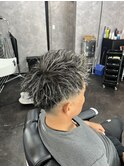 ツイストパーマ×メッシュカラー