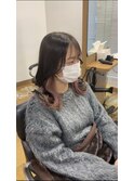 イヤリングカラー×ペールピンク