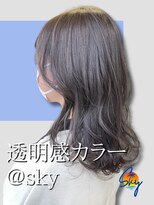 スカイ(SKY)&nbsp;髪質改善縮毛矯正韓国風レイヤーカットダブルカラーベージュ