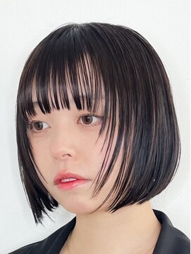 ミーム 原宿 表参道(meme) 地毛風透明感カラー×ぷつっとボブ