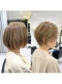 30代40代50代絶壁解消ひし形小顔前下がりショートボブ【ERIKA】