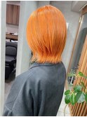 【ブリーチカラー】ハニーオレンジカラー　外ハネボブ