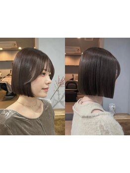 【表参道駅徒歩2分】旬のオリーブベージュカラー×ボブ◎再現性の高いカット技術であなただけのスタイルを!