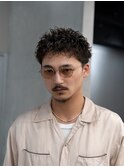 渋谷緩めスパイキーパーマルーズショートメンズショート