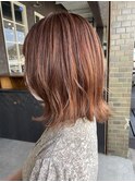 夏色ブリーチ◎透明感あふれるオレンジベージュ