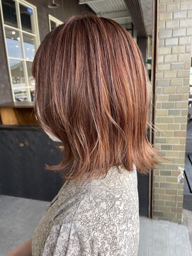 ムード マグ レーベル 南松本(MOOD Mag Label) 夏色ブリーチ◎透明感あふれるオレンジベージュ