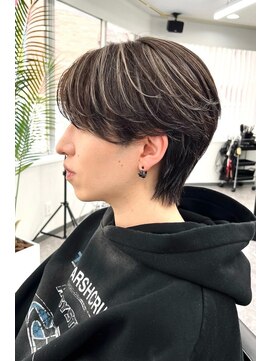 メンズサロン スライバイリアオオサカ(Sly By Ria OSAKA) メンズメッシュ/センターパート/毛流れヘア【梅田/大阪】