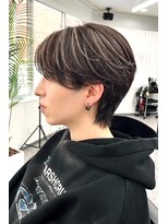 メンズサロン スライバイリアオオサカ(Sly By Ria OSAKA) メンズメッシュ/センターパート/毛流れヘア【梅田/大阪】