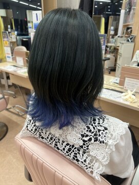 ウェーヴ 浜松小豆餅店(wave) １回裾ブリーチ×隠れオフィスカラー