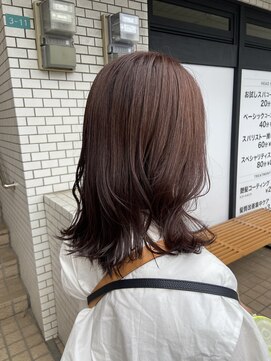 サンズヘアー(3’s hair) *chocolate brown×外ハネ ミディアムスタイル*