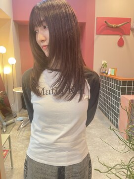 エン(en.) ブラウンピンク+ロングレイヤー