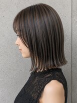 トゥルートラスト 和戸店(True Trust)&nbsp;切りっぱなしボブ ローライト オリーブアッシュ シースルー