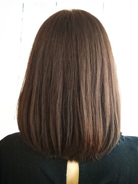 ソワン ドゥ ブレス 高の原店(soin de brace) 伸ばしかけ タンバルモリ 斜めバング 担当 長友