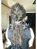 ヘアラウンジ ビジュー(hair Lounge Bijou)&nbsp;編み込みアレンジハーフアップ