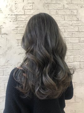 プライズ 池袋店(prize) 大人可愛いスタイルグレーアッシュ韓国風ヘアダブルバング5034