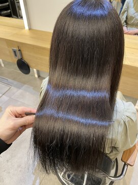 ジーナ 新宿(Zina) 前髪くびれイヤリングカラーイメチェンラベンダーカラー