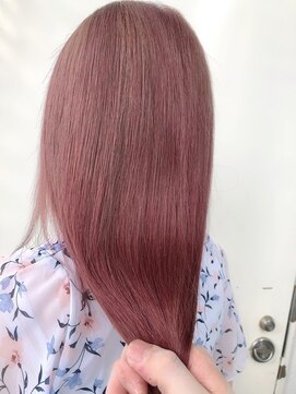 ジーナ 博多(Zina) 【Zina】艶カラー/ミルクティーピンク/ダブルカラー20代30代40代