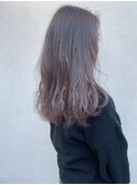 マロンべージュ_マロンベージュ Aラインボブ かきあげ