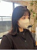 20代～30代大人ナチュラル外ハネボブ前髪似合わせカット［仙台］