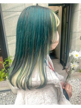 シェリエ(Cherie) 抜きっぱなしカラー/リーフグリーン/コントラストカラー/