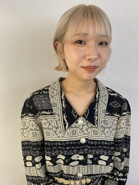 ソイ コンク 下北沢(soi conc) ホワイトブロンド/ボブ/フェザーバング_下北沢