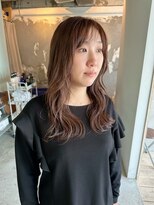 エイチヘア(h hair) 【hhair 四条大宮】ゆるふわカールのセミロング