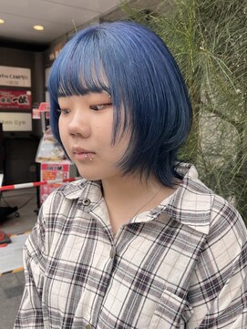 ゼスト 八王子店(ZEST) ネイビーブルー/レイヤーカット【佐々木麻衣】