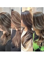 ブレンド 渋谷(BLend)&nbsp;黒髪ボブルフネビージュ小顔ワンレンスペインカール