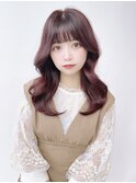 《愛されMAX韓国ヘア》大人可愛い/顔まわり/艶髪/ローズカラー