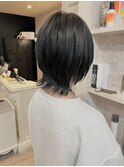 福山美容室caary ウルフマッシュ大人レイヤーボブ外ハネ20代