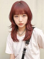 シンク オモテサンドウ(sync omotesando)&nbsp;ワインレッド/チェリーレッド/姫カットレイヤー/韓国