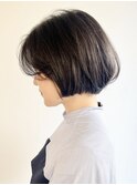 【morio松戸　アイダ】黒髪大人ボブワンカールボブ透け感ボブ