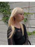 艶ストレート×ハイトーンカラー/小倉