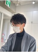 爽やかメンズマッシュ×黒髮くせ毛風パーマ<原宿>