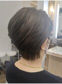 宇都宮ショートボブマッシュボブ白髪ぼかしショートカット40代